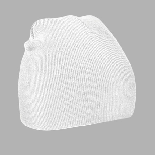 1453- Bonnet acrylique avec borderie 4 couleurs pour sports d'hiver blanc