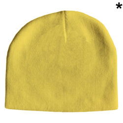 1453- Bonnet acrylique avec borderie 4 couleurs pour sports d'hiver jaune