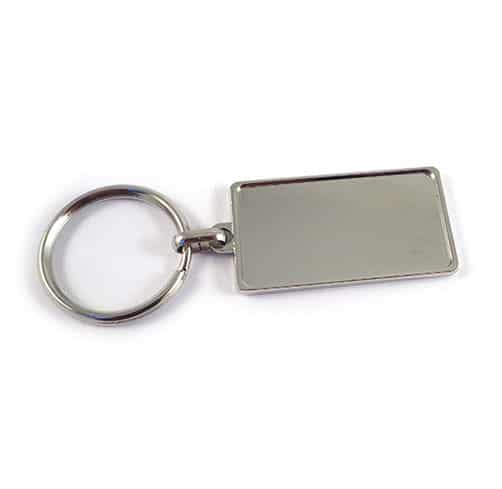 Porte-clés personnalisable rectangulaire et carré métal, Objet  Publicitaire