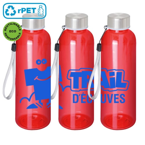 Alternative view of Bouteille en plastique recyclé R-PET 550 ml