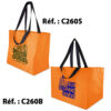 Sac de course / Anses longues et courtes / Polypropylène laminé tissé 120 grs/m²