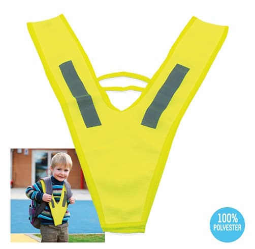 gilet de sécurité pour enfant - chasuble jaune fluo pour l'école