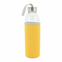 C86 Bidon translucide avec manchon neoprene jaune