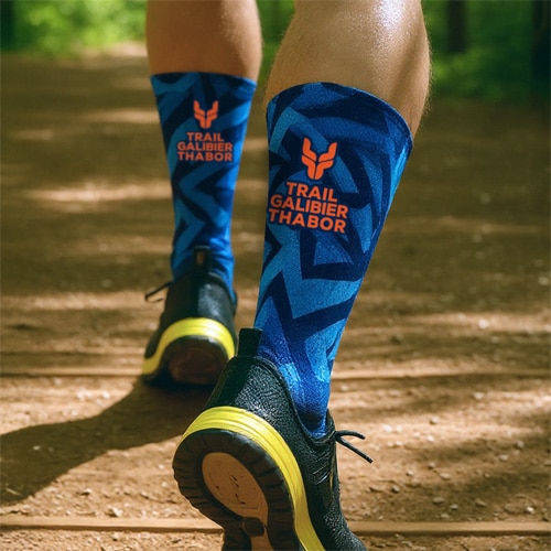 Paire de chaussettes running / Impression digitale quadrichromie / Tige 20-22 cm ou 12-14 cm