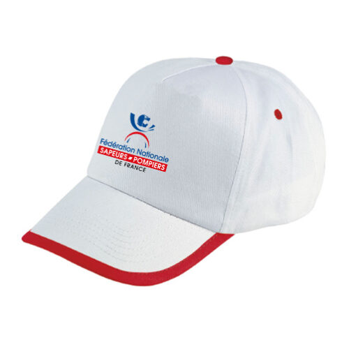 Casquette coton 5 panneaux bicolore Haut de gamme