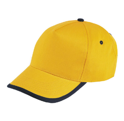 Casquette coton 5 panneaux bicolore Haut de gamme