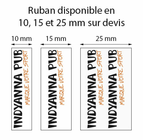 Largeur de ruban pour lanyard