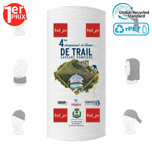 DA3 RPET-Tour de cou multifonctions en fibre polyester recyclée écologique