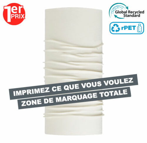 DA3 RPET-Tour de cou multifonctions en fibre polyester recyclée écologique