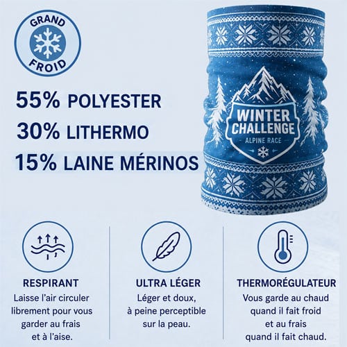 Tour de cou grand froid personnalisé
