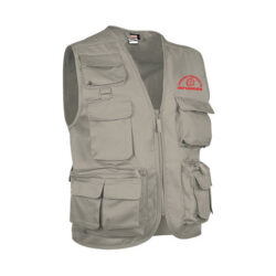 F12 Gilet reporter 11 poches beige