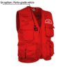 F12 Gilet reporter 11 poches rouge