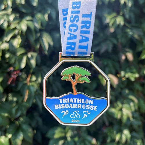 Médaille métal sur-mesure / Quadrichromie / Ruban sublimé
