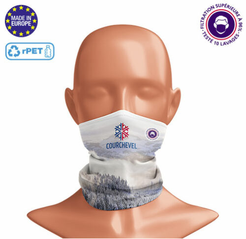 N3-Tour de cou masque barrière certifié avec pince-nez