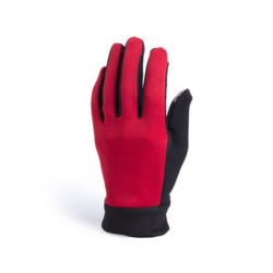 D193gant tactile rouge 100% polyester avec paume anti dérapante