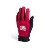 D193 gant tactile rouge 100% polyester avec paume anti dérapante avec marquage sérigraphie inclus