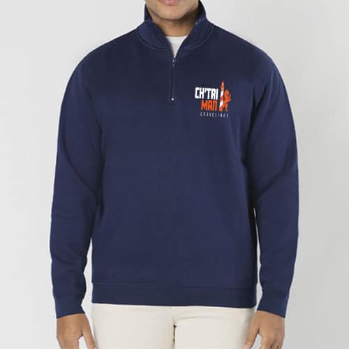 Sweat-shirt demi zip personnalisé