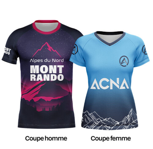 Tee shirt running / 100% polyester / 100 grs/m² / Sublimation / Coupe Homme et Femme