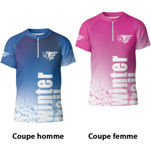 T-shirt à col zippé running personnalisé