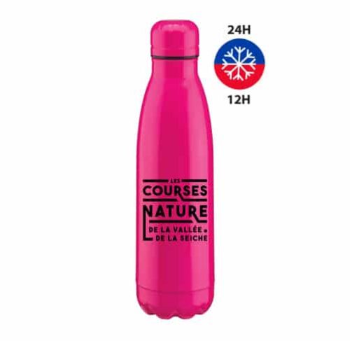 S72 Bouteille thermos fluo avec double paroi en acier