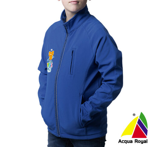 SOFTSHELL ZIP-Veste soft shell 100% polyester avec bande réfléchissante modèle enfant