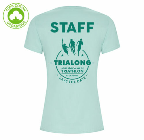 T70H-tee shirt coton biologique femme course et coméptition sportive