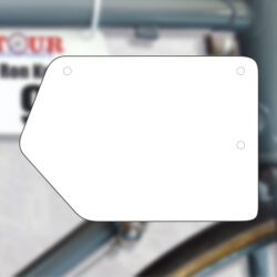 Plaque de cadre en PVC customisable recto verso avec logo et numérotation