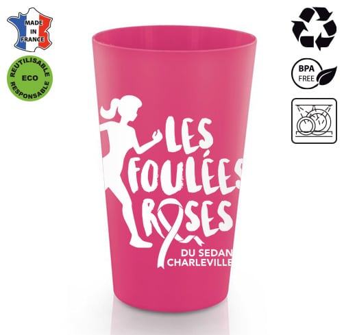 Gobelet 30cl cup - impression multicolore Logo+prénom/nom avec