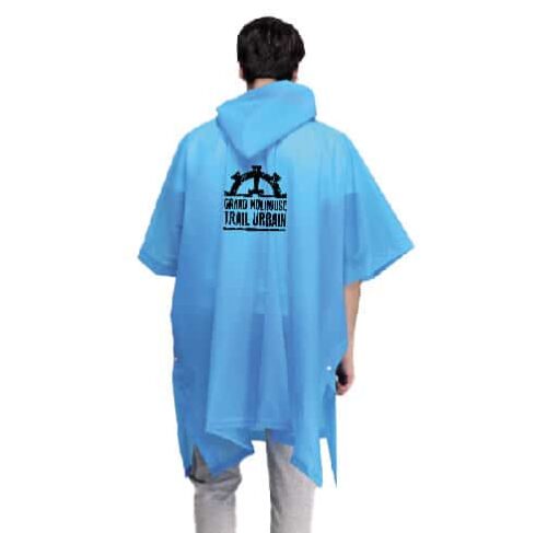 ZHEI - Poncho pluie EPA a capuche avec marquage en sérigraphie