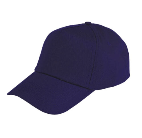 D155-Casquette coton adulte et enfant avec bande de réglage auto agrippante bleu royal