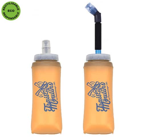 Gourde flask souple pliable TPU 500 ml fond rigide - Indyanna Pub - Objets  publicitaires personnalisables