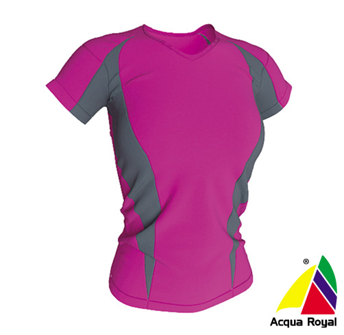 T-shirt de Sport Femme Manches courtes Running Fitness Rose