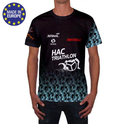 tsh1 - teeshirt CLUB polyester flocage run SPORT triathlon