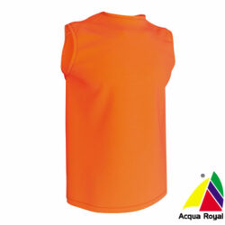 SANS-MANCHE-Tee shirt polyester sans manche orange