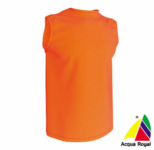 SANS-MANCHE-Tee shirt polyester sans manche orange